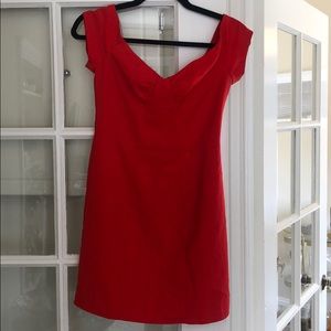 Mini off the shoulder red dress